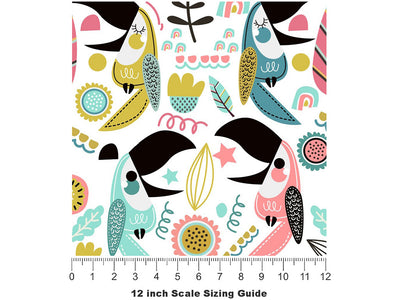 Chit Chat Birds Vinyl Film Pattern Size 12 inch Scale~Rwraps Chit Chat Birds Sizing Chart~2