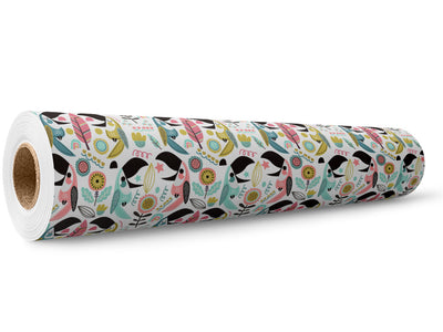 Chit Chat Birds Wrap Film Wholesale Roll~Rwraps Series 914 Digitally Printed Vinyl Roll~5