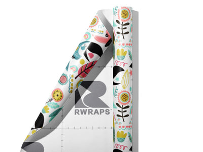 Chit Chat Birds Wrap Film Sheets~Rwraps Series 914 Chit Chat Birds Scrolled Sheet~3