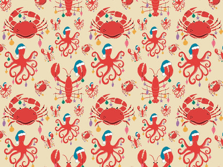 Christmas Seaside Marine Life Vinyl Wrap Pattern~Rwraps Series 914 Digitally Printed Vinyl Wrap~0