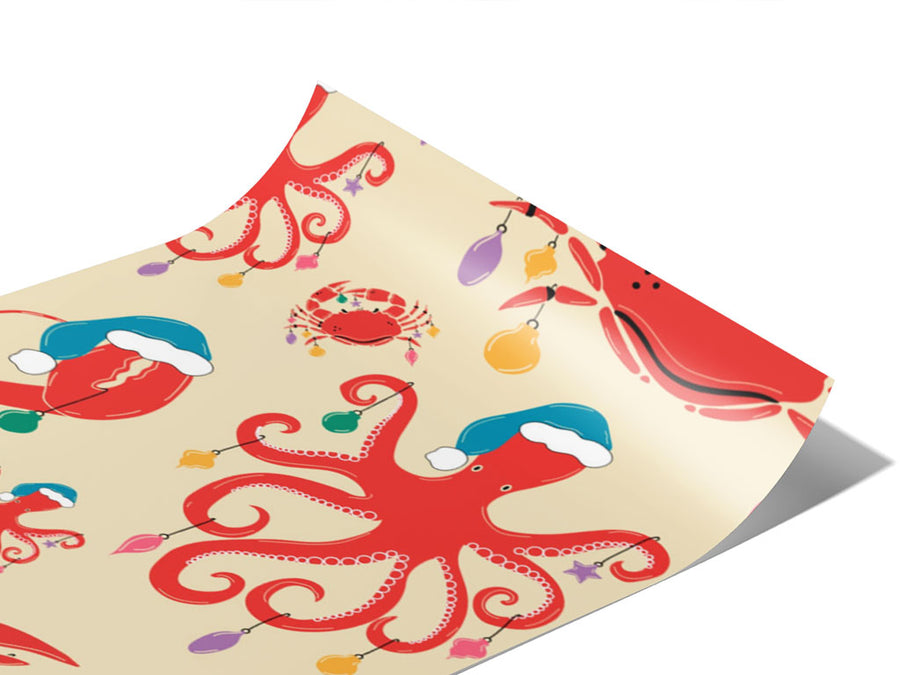 Christmas Seaside Marine Life Vinyl Wraps~Rwraps Series 914 Digitally Printed Vinyl Wrap~0