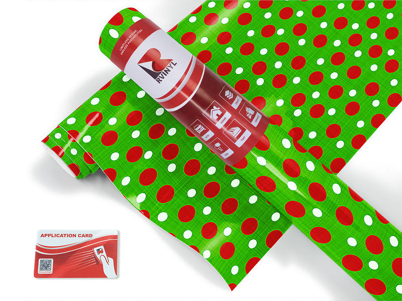 christmas tidings polka dot Craft Vinyl Roll