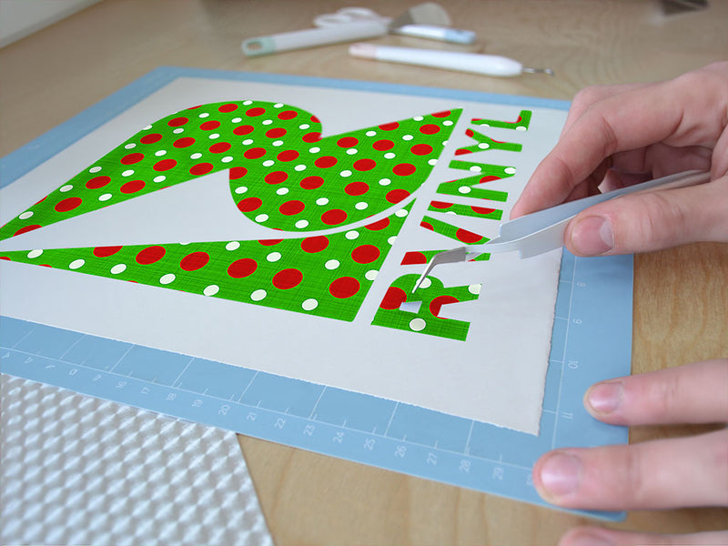 christmas tidings polka dot Easy Weed Craft Vinyl