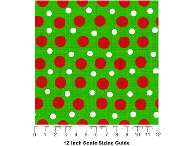 Christmas Tidings Polka Dot Vinyl Film Pattern Size 12 inch Scale~Rwraps Christmas Tidings Polka Dot Sizing Chart~2