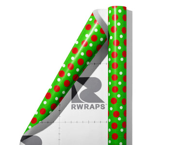 Christmas Tidings Polka Dot Wrap Film Sheets~Rwraps Series 914 Christmas Tidings Polka Dot Scrolled Sheet~3