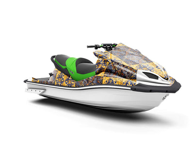 Chrysanthemum Tile Jet Ski Vinyl Customized Wrap