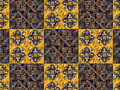 Chrysanthemum Tile Vinyl Wrap Pattern~Rwraps Series 914 Digitally Printed Vinyl Wrap~0
