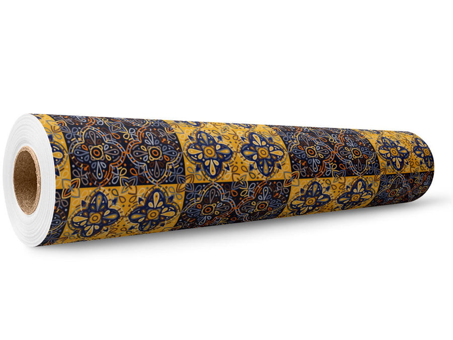 Chrysanthemum Tile Wrap Film Wholesale Roll~Rwraps Series 914 Digitally Printed Vinyl Roll~5