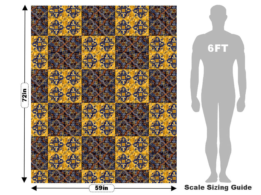 Chrysanthemum Tile Vehicle Wrap Scale~Rwraps Series 914 Chrysanthemum Tile Measurements~2