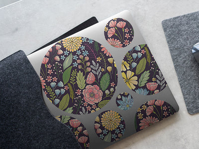 chrysanthemum garden floral DIY Laptop Stickers