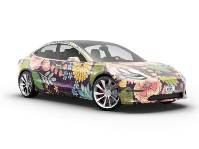 Chrysanthemum Garden Floral Vehicle Vinyl Wrap