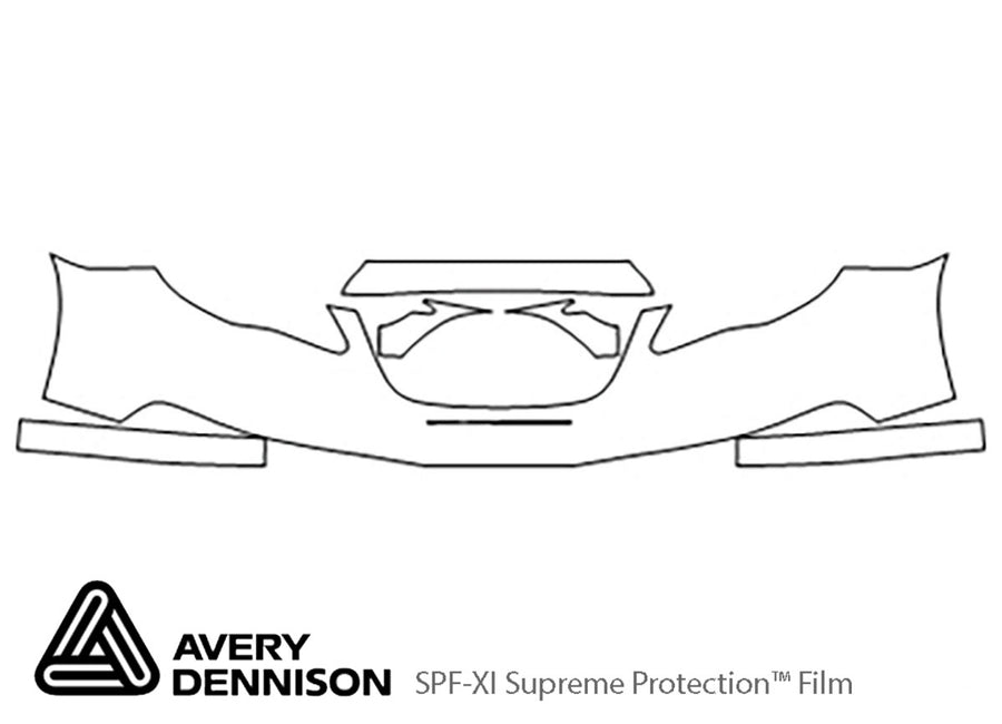 200 Avery Dennison Clear Bra Bumper Precut PPF Diagram