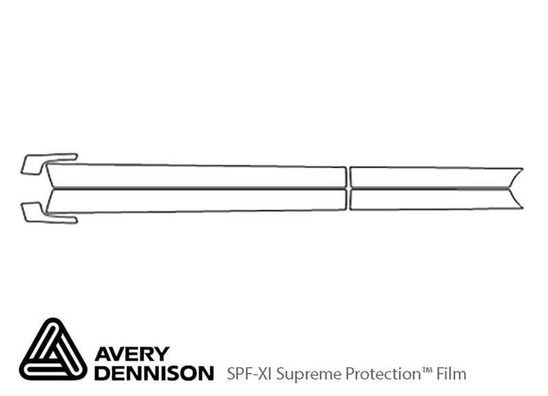 200 Avery Dennison Clear Bra Door Cup Precut PPF Diagram