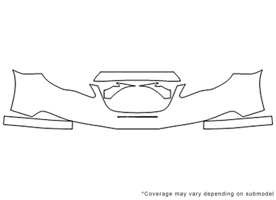 200 3M Clear Bra Bumper Precut PPF Diagram