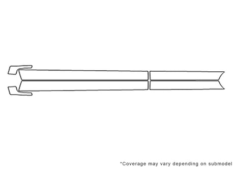200 3M Clear Bra Door Cup Precut PPF Diagram