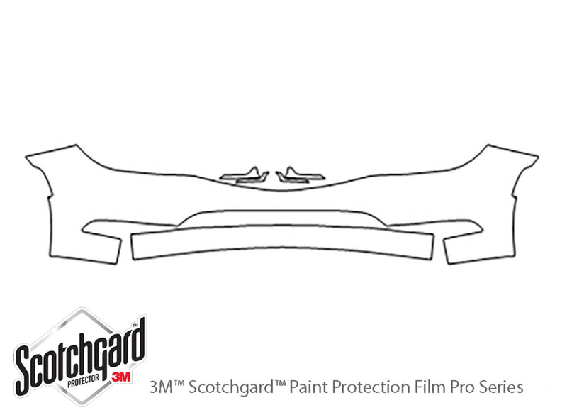 200 3M Clear Bra Bumper Precut PPF Diagram