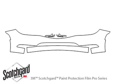 200 3M Clear Bra Bumper Precut PPF Diagram