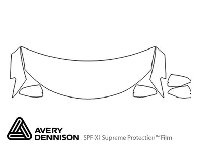 200 Avery Dennison Clear Bra Hood Precut PPF Diagram
