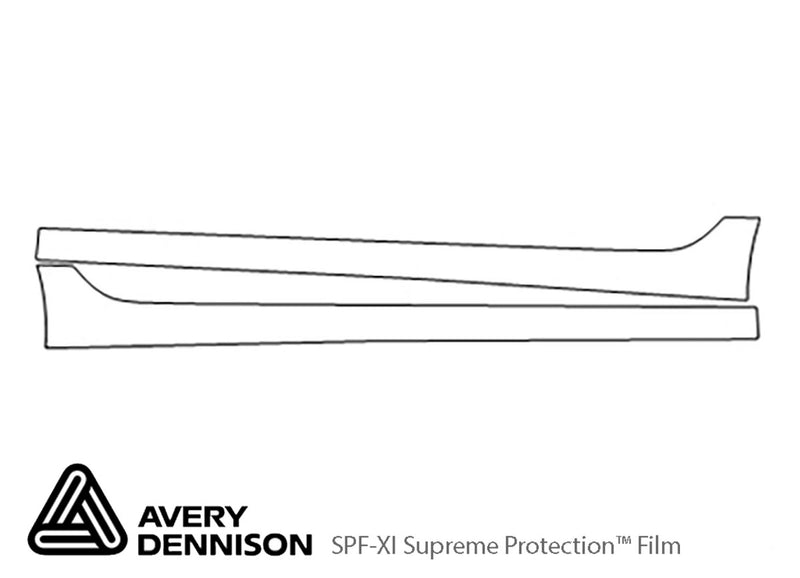 200 Avery Dennison Clear Bra Door Cup Precut PPF Diagram