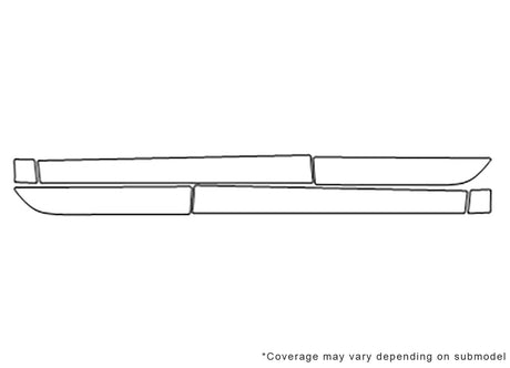 200 3M Clear Bra Door Cup Precut PPF Diagram