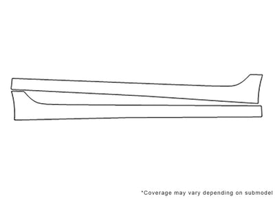 200 Avery Dennison Clear Bra Door Cup Precut PPF Diagram