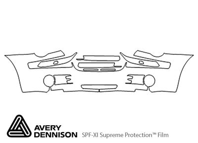300 Avery Dennison Clear Bra Bumper Precut PPF Diagram