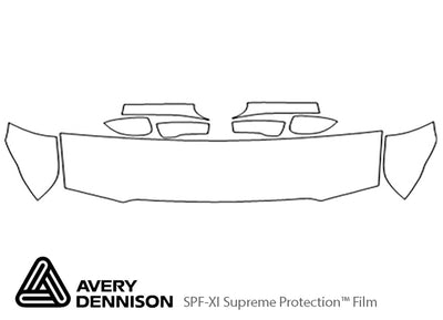 300 Avery Dennison Clear Bra Hood Precut PPF Diagram