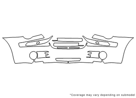 300 3M Clear Bra Bumper Precut PPF Diagram