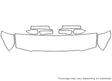 300 3M Clear Bra Hood Precut PPF Diagram