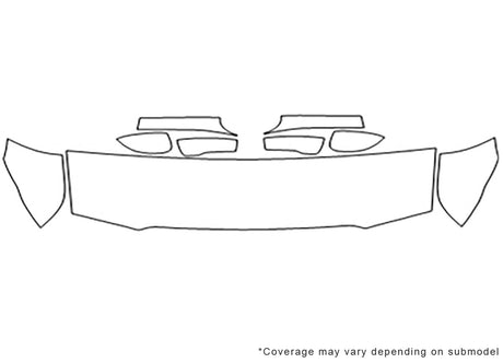 300 3M Clear Bra Hood Precut PPF Diagram
