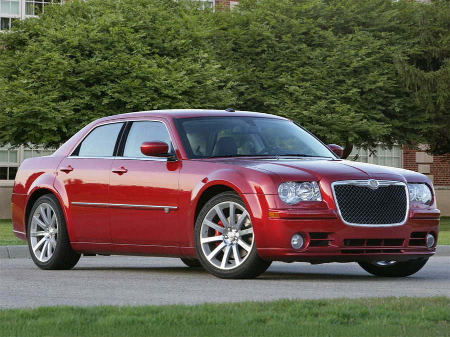 chrysler 300 2005-2010 Brushed Aluminum Black Pillar Trim