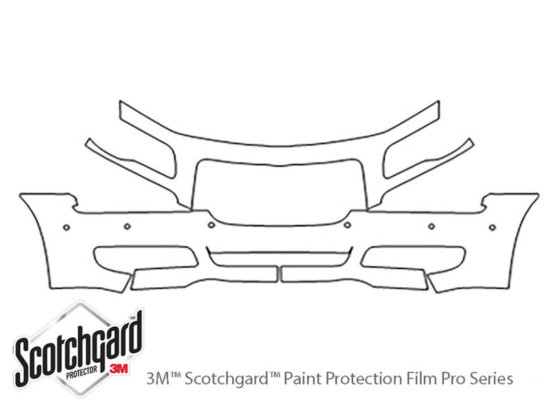 300 3M Clear Bra Bumper Precut PPF Diagram