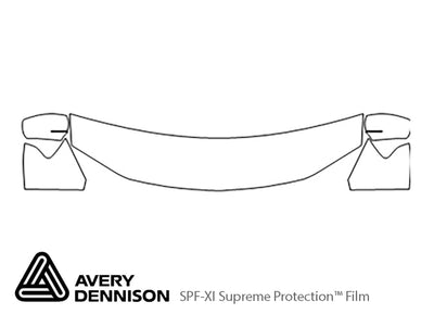 300 Avery Dennison Clear Bra Hood Precut PPF Diagram