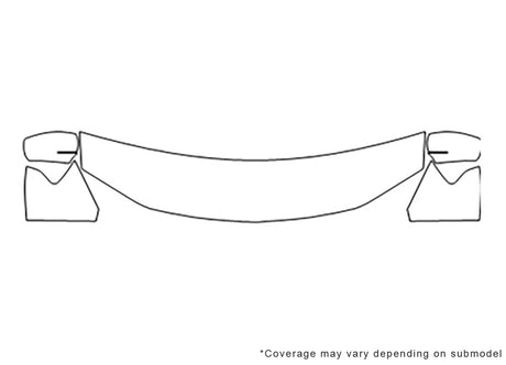 300 3M Clear Bra Hood Precut PPF Diagram
