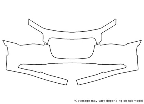 300 3M Clear Bra Bumper Precut PPF Diagram