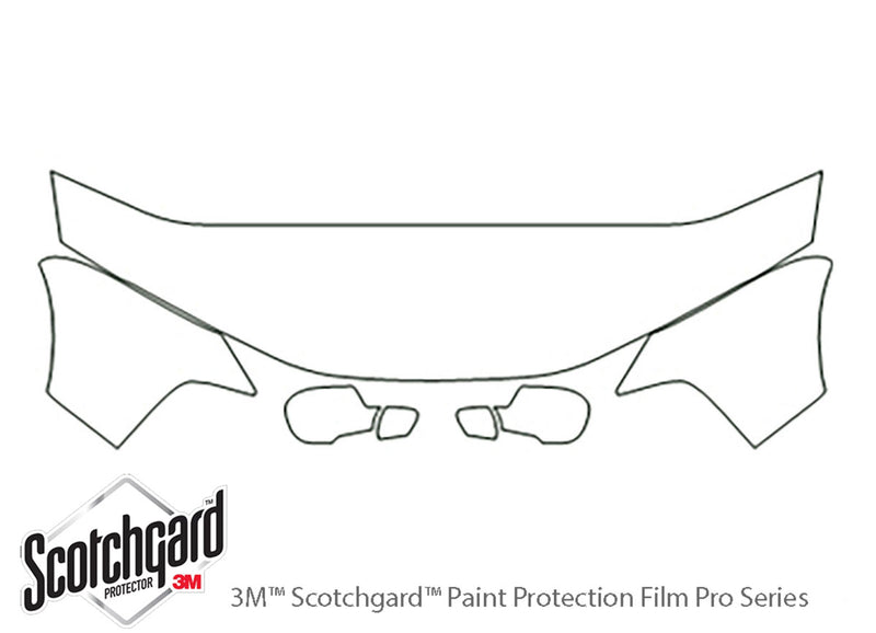 300m 3M Clear Bra Hood Precut PPF Diagram