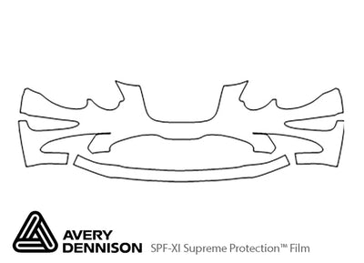 300m Avery Dennison Clear Bra Bumper Precut PPF Diagram