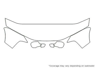 300m Avery Dennison Clear Bra Hood Precut PPF Diagram
