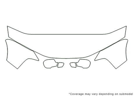 300m Avery Dennison Clear Bra Hood Precut PPF Diagram