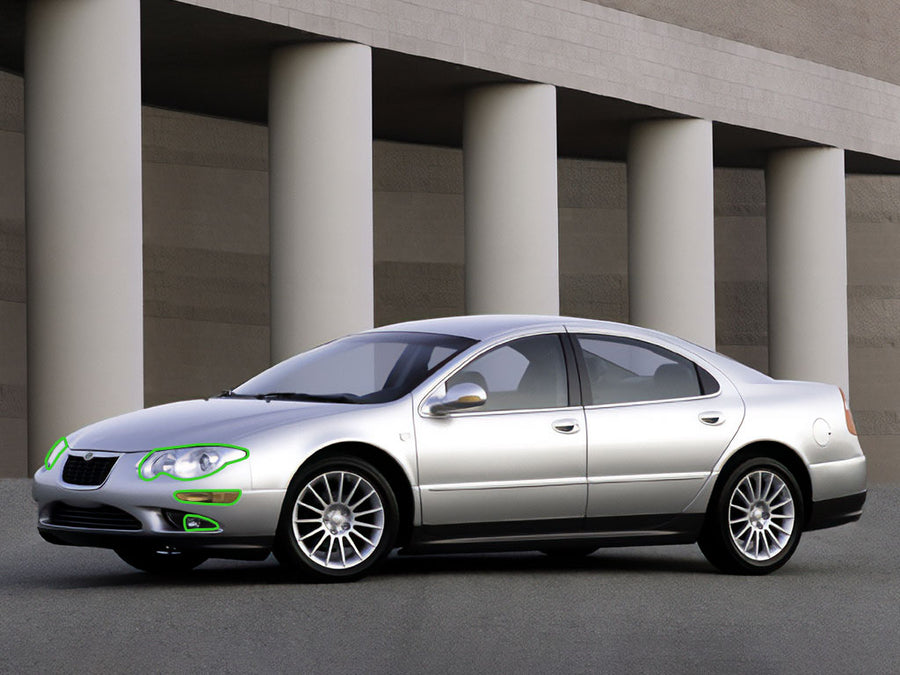 chrysler 300m 1999-2004 Headlight Protection Installation Location