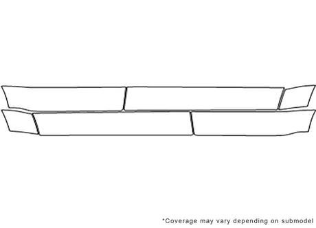 aspen 3M Clear Bra Door Cup Precut PPF Diagram
