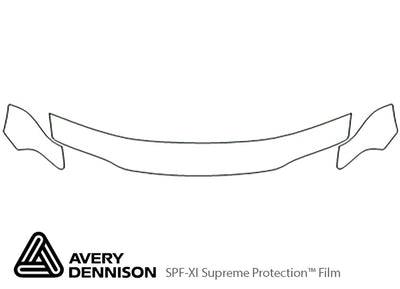 cirrus Avery Dennison Clear Bra Hood Precut PPF Diagram