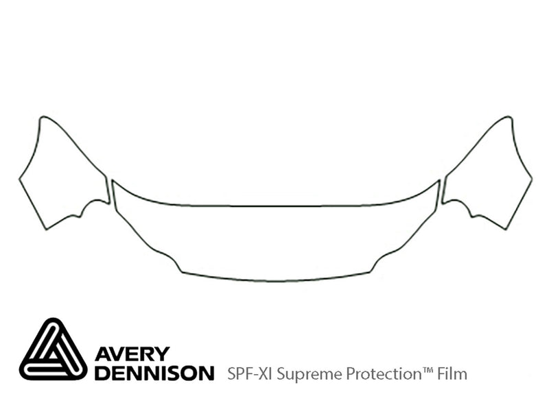 concorde Avery Dennison Clear Bra Hood Precut PPF Diagram