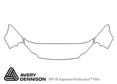 concorde Avery Dennison Clear Bra Hood Precut PPF Diagram