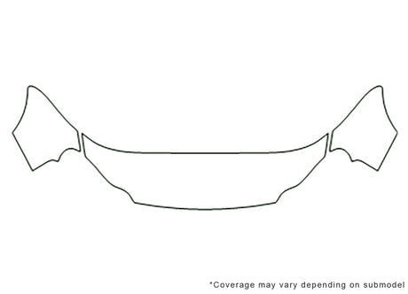 concorde Avery Dennison Clear Bra Hood Precut PPF Diagram