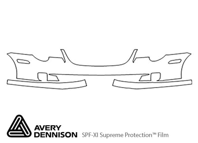 crossfire Avery Dennison Clear Bra Bumper Precut PPF Diagram