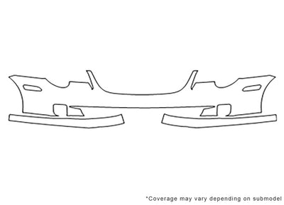 crossfire Avery Dennison Clear Bra Bumper Precut PPF Diagram