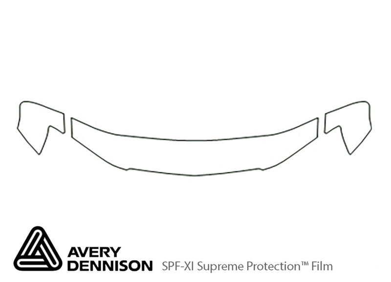 pacifica Avery Dennison Clear Bra Hood Precut PPF Diagram