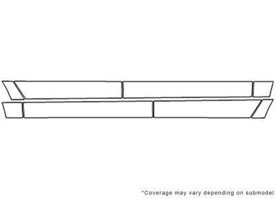 pacifica Avery Dennison Clear Bra Door Cup Precut PPF Diagram
