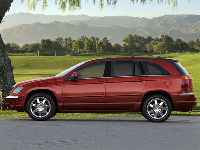 chrysler pacifica 2004-2008 Brushed Aluminum Black Pillar Trim